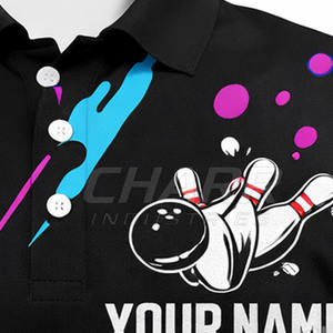 Nuevo Diseño, Jersey de Boliche Personalizado Sublimado, Suave, Transpirable, 100% Poliéster, Talla Grande, Antibacterial, de Secado Rápido - Product Image 6