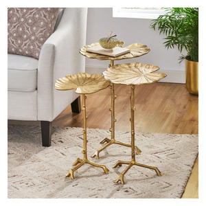 Mesa Auxiliar Art Deco de Aluminio Forjado a Mano de Lujo con Acabado Plateado Antiguo para Sala de Estar Moderna, Dormitorio, Decoración, Regalo de Diwali - Product Image 4