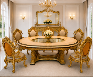 Ensemble de salle à manger traditionnel finition mate 8 places, table et chaises modernes en teck massif, durable, achat en ligne Canada - Product Image 4
