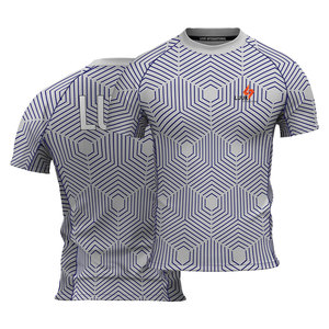 Camiseta Deportiva de Compresión Sublimada de Manga Corta, Transpirable, de Secado Rápido, para Entrenamiento Atlético, con Logotipo Personalizado OEM, Top Informal - Product Image 3