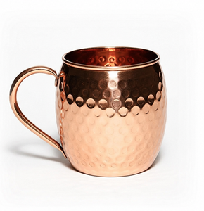 Solid Copper Moscow Mule Mug Handcrafted Hammered Barrel <b>Cup</b> with Handle for Cocktails Beer and <b>Cold</b> Drink Wholesale Barware - Product Image 5