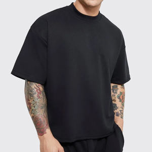 Camiseta Extra Grande para Hombre, Super Gruesa de 300 g/m², Hombros Caídos, Cuello Redondo, Corte Cuadrado, 100% Algodón, de Buena Calidad - Product Image 1