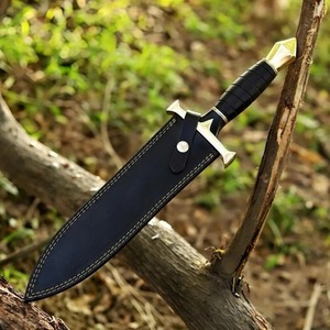 Couteau de chasse Bowie artisanal en acier inoxydable et Micarta, lame à pointe de lance, lame fixe, outil multifonctionnel pour l'extérieur et le bricolage - Product Image 6