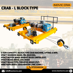 เครนยกของหนัก INOVIC CRM รุ่น FLP แบบไฟฟ้า EOT พร้อมชุดอุปกรณ์ Crab Unit |   รถเข็นมอเตอร์แบบคานคู่ทนไฟสำหรับยกของอุตสาหกรรม - Product Image 4