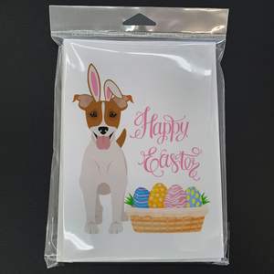Whimsical A7 tamaño 5x7 marrón y blanco liso Jack Russell Terrier paquete de tarjetas de felicitación de Pascua 8 tarjetas de nota en blanco con sobres - Product Image 3