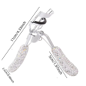 Recourbe-cils professionnel Bling, recourbe-cils brillant avec cristaux, recourbe-cils à large angle, pince à cils cosmétique, beauté des cils - Product Image 2