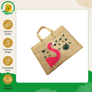 Sac à main en jute imprimé intégral de qualité supérieure, écologique, avec poignée en jute et fermeture éclair, vente en gros mondiale à bon prix - Product Image 3