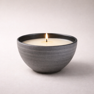 Textured Ceramic Candle Vessel Deep Bowl Thick Durable Heat Resistant Smooth Matte Finish Single Wick Luxury Home Decor - Product Image 1