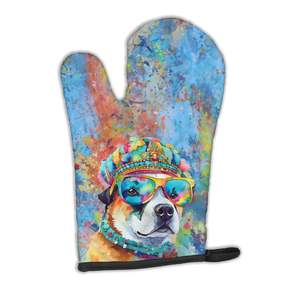 Akita Hippie Dawg Guante para horno Resistente al calor Guante de cocina grueso para proteger las manos Cocinar Hornear Compatible con sartenes calientes Horno - Product Image 1