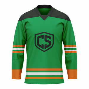 Maillot de Hockey sur Glace Unisexe CODER SPORTS en Twill, Col en V, Manches Longues Sublimées, Polyester Anti-Transpiration - Product Image 4