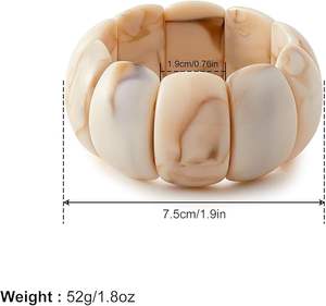 Bangle <b>Bracelets</b> for Women, Resin Bamboo Brown Stretchy <b>Bracelet</b> <b>Stack</b>, Fashion Jewelry for Women - Product Image 2