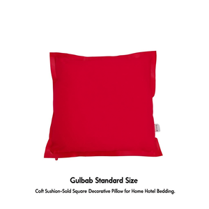 Coussin décoratif carré uni de taille standard Gulab, coussin moelleux pour la maison, l'hôtel et la literie - Product Image 2