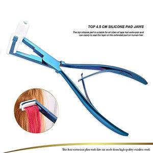 Pinzas de Acero Inoxidable de Primera Calidad para Extensiones de Cabello, Pinzas de Superficie Plana para Sellado de Cinta de Extensiones - Product Image 4