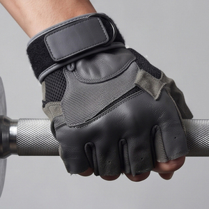 Unisex Leather Weightlifting Gloves With Wrist Support Adjustable Hook & Loop Closure Palm Guard Strength Training Gloves Unisex - Product Image 6