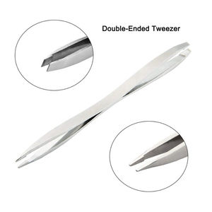 Professional Customized Double Sided Pointed Stainless Steel Lightweight Luxury <b>Eyebrow</b> <b>Tweezer</b> Precision Hair Removal Beauty - Product Image 4