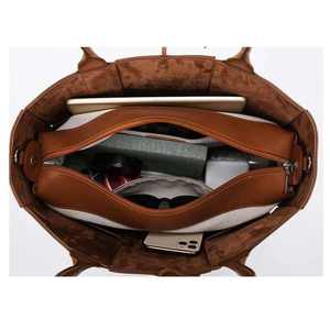 Bolso de Hombro de Cuero para Mujer, Diseño Casual, para Compras, Viajes, Oficina, con Cierre de Cremallera, Personalizable, Artesanía Premium - Product Image 6