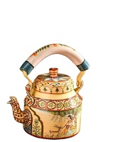 Bouilloire à thé en cuivre de 1.5 litres, Design imprimé à la mode, Design tendance, nouvelle carafe à thé indienne personnalisée