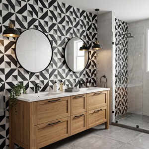 Azulejos de Porcelana Mate Antideslizantes de la Serie Tallado Marroquí de 600x600 mm, Modelo 5504 para Uso Exterior en Sótanos y Comedores - Product Image 1