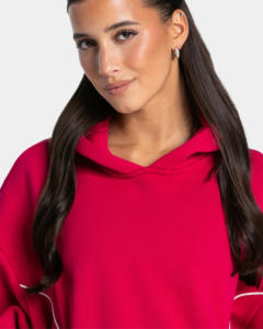 Conjunto Deportivo de 2 Piezas para Mujer, Talla Grande, Color Rojo Frambuesa, Lavado Ácido, Invierno, Ecológico, Transpirable, Calidad Premium - Product Image 4