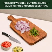 Planche à découper et à servir en bois d'acacia pour légumes, fruits, fromages, 38 x 18 cm, artisanale, Inde