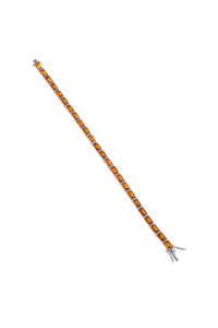 Pulsera de Granate y Circonita en Plata de Ley 92.5 KLSB-20417 - Product Image 4