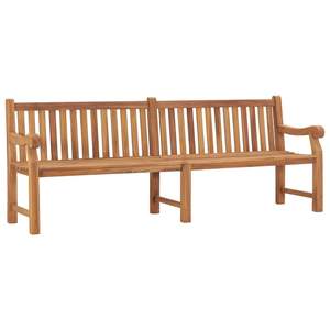 Banc de jardin rectangulaire extra large en teck massif, bancs de patio - Product Image 1