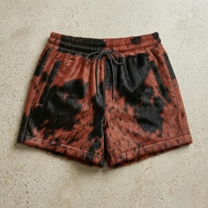 Shorts en cuir de vachette pour femmes, cuir véritable, taille haute, tendance, streetwear, décontracté, élégant, étiquette personnalisée OEM - Product Image 5