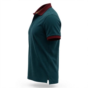 Camisa de manga corta para hombre, color personalizado, corte regular, tela Oxford, con botones, informal, color sólido, estampado digital - Product Image 6