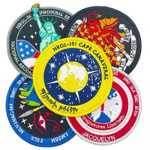 Nuevas llegadas: Parches bordados personalizados con nombre, parches bordados para bolsos, parches bordados de marca, parches de tela de sarga de color personalizado para fiestas. - Product Image 5