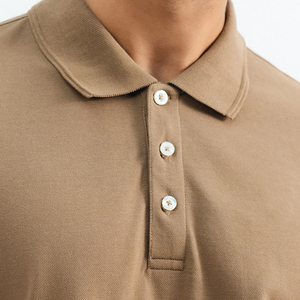 Camisetas polo de manga corta para hombre, de mezcla de algodón piqué y spandex, de alta calidad, para uso casual. - Product Image 5