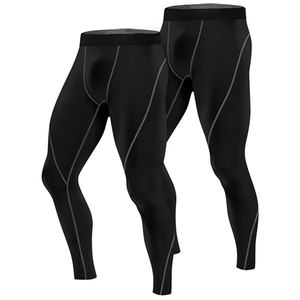 Men Jogging <b>Athletic</b> Training Workout Tight Leggings Wear Cool Dry Gym Pants & Leggings With Custom Logo - Product Image 2