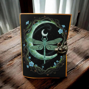 Diario Clásico de Cuero Genuino Hecho a Mano Dragonfly, Grimoire Vintage, Libro de Hechizos de las Sombras, 400 Páginas - Product Image 5