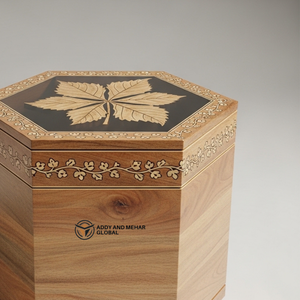 Taburete Hexagonal de Madera Tallado a Mano al por Mayor, Mesa Auxiliar Decorativa con Incrustaciones Artesanales, Madera Maciza de Calidad Premium para Entrada o Dormitorio - Product Image 2