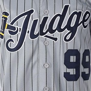 Maillots de baseball cousus à rayures 99 Judge pour hommes, chemises pour fête, cadeau de Noël - Product Image 5