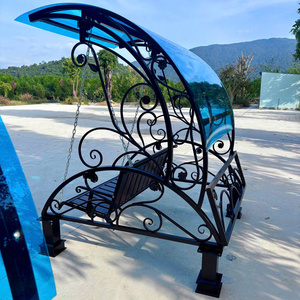 Luxury Wrought Iron <b>Swing</b> Iron <b>Swing</b> Garden <b>Swing</b> with Elegant Forged Design for Villas Resorts Hotels and Outdoor Spaces - Product Image 5