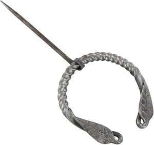 Broche de Capa Vikingo Celta Forjado a Mano, Fibula Medieval de Espiga Recta y Borde Plano, Grado Industrial para Disfraces y Recreaciones Históricas - Product Image 3
