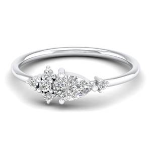 Bagues solitaires REYES personnalisables en or massif 14 carats avec diamant de laboratoire CVD taille poire 0,59 carat, bijoux fins personnalisés pour mariages - Product Image 1