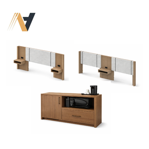 Meubles de chambre d'hôtel style Holiday Inn Smart Space - Ensemble MDF+LPL pour projets hôteliers avec rangement fonctionnel - OEM Vietnam - Product Image 1
