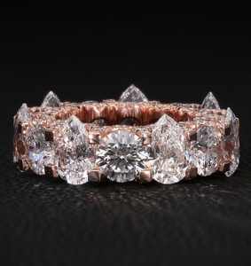 แหวนฮิปฮอปแบบปรับแต่งได้สำหรับผู้ชาย/ยูนิเซ็กซ์ ชุบแพลตตินั่ม เงินแท้ 925 พร้อมขอบประดับมอสซาไนต์ - ของขวัญแต่งงาน - Product Image 5