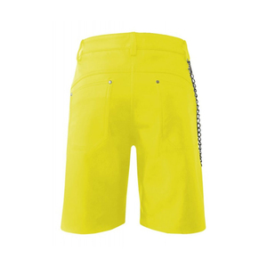 Shorts Bermuda jaunes taille haute pour homme avec chaîne décorative, style décontracté, fermeture boutonnée - Product Image 4