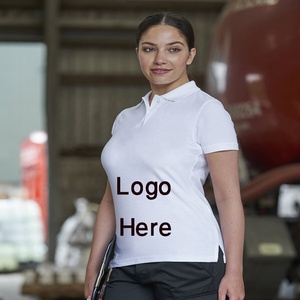 เสื้อโปโลแขนสั้นสำหรับสตรีผ้าฝ้าย100% ระบายอากาศได้ดี - Product Image 4