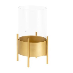 Modern Metal Votive <b>Candle</b> Holder Golden Finishing Tea Light <b>Candle</b> Pillar With Glass for Wedding & <b>Dinner</b> Parties usage Item - Product Image 6