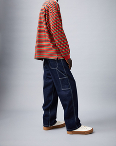 Jean en denim pour homme, coupe slim, taille mi-haute, bleu délavé, respirant, en coton, coupe droite, grande taille, idéal pour l'été, haute qualité - Product Image 3