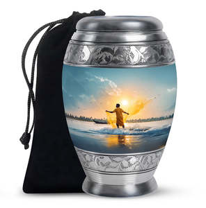 Urna Funeraria de Aluminio con Detalles Decorativos para Funerarias y Tiendas de Artículos Conmemorativos - Product Image 3