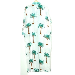 Kimono con cubierta de Bikini de verano para mujer, tamaño libre, tela India suave, ropa de dormir Sexy, vestido de regalo para nadar, ocasiones de baño nocturno - Product Image 4