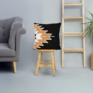 Hand Tufted Texture Boho Black and Mustard Yellow Patchwork <b>Cushion</b> <b>Cover</b> Handmade Decorative Pillow Case for Sofa Bedroom Livin - Product Image 1