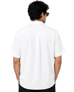 Chemise décontractée blanche surdimensionnée personnalisée pour homme, à manches courtes, col cubain, coupe ample, idéale pour l'été et la plage - Product Image 2