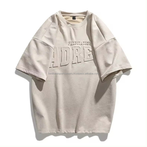 เสื้อยืดคอกลมแขนสั้นทรงปกติสำหรับผู้ชาย ผ้าฝ้าย 100% พิมพ์ลายยางนูน สวมใส่สบาย ระบายอากาศได้ดี เป็นมิตรกับสิ่งแวดล้อม ผ้าไม่ยับ สีพื้น - Product Image 3