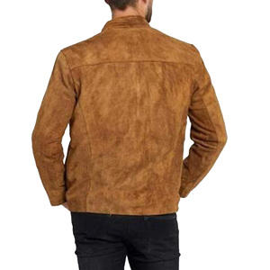 <b>Men's</b>Top Quality Premium Leather <b>Trucker</b> <b>Jacket</b> Suede Leather Premium Soft Touch Fully Lined Black Suede Jeans Style <b>Jacket</b> - Product Image 3