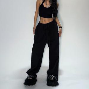 Nouveau pantalon décontracté sexy style américain été 2026, couleur unie, simple, tendance, ample, streetwear jazz hip-hop, sportif et léger - Product Image 4